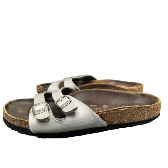 Silver Double Strap Birkenstock 260 EU 40 - Picture 4 of 5